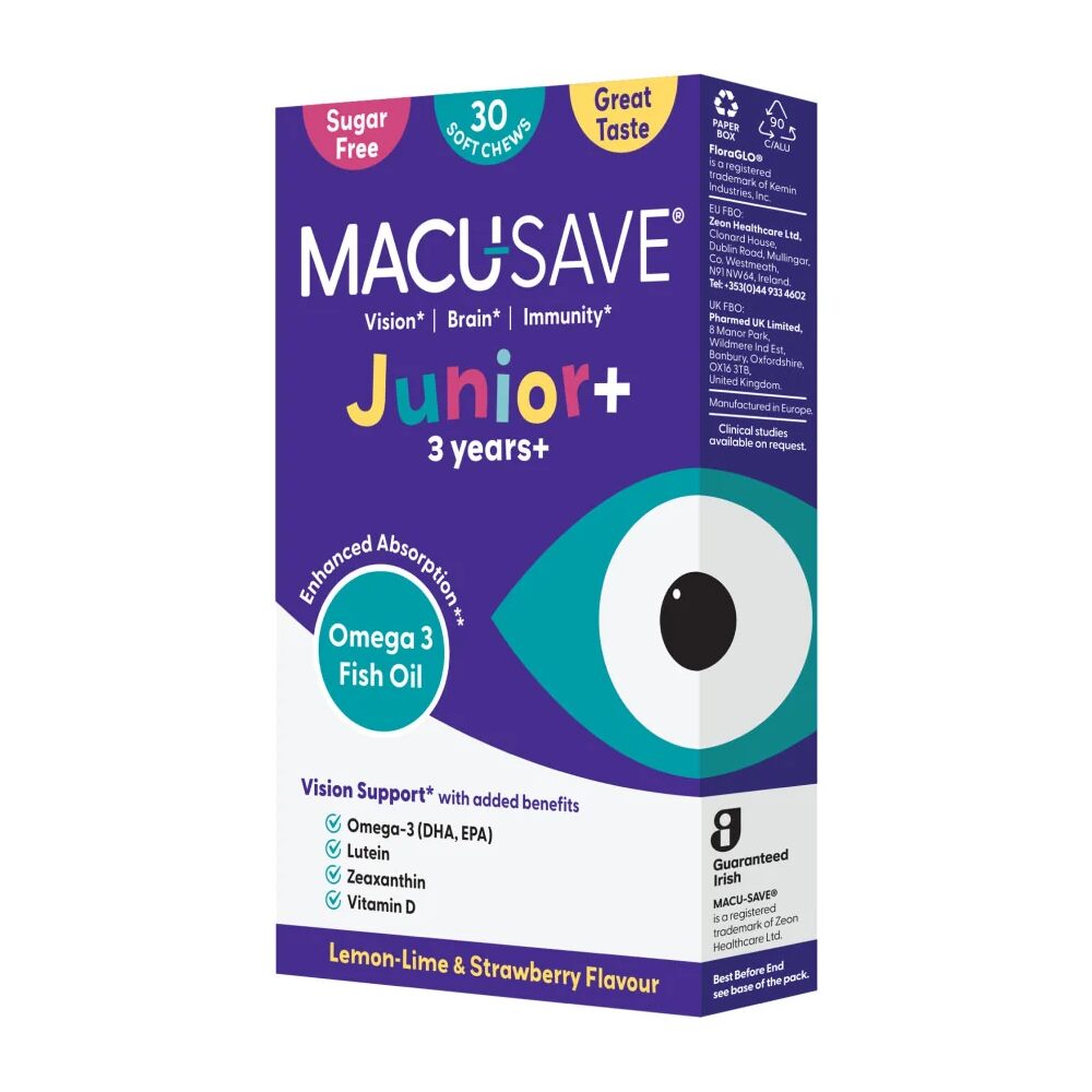 Macu-Save Junior+ - 30 žuvacích kapsúl